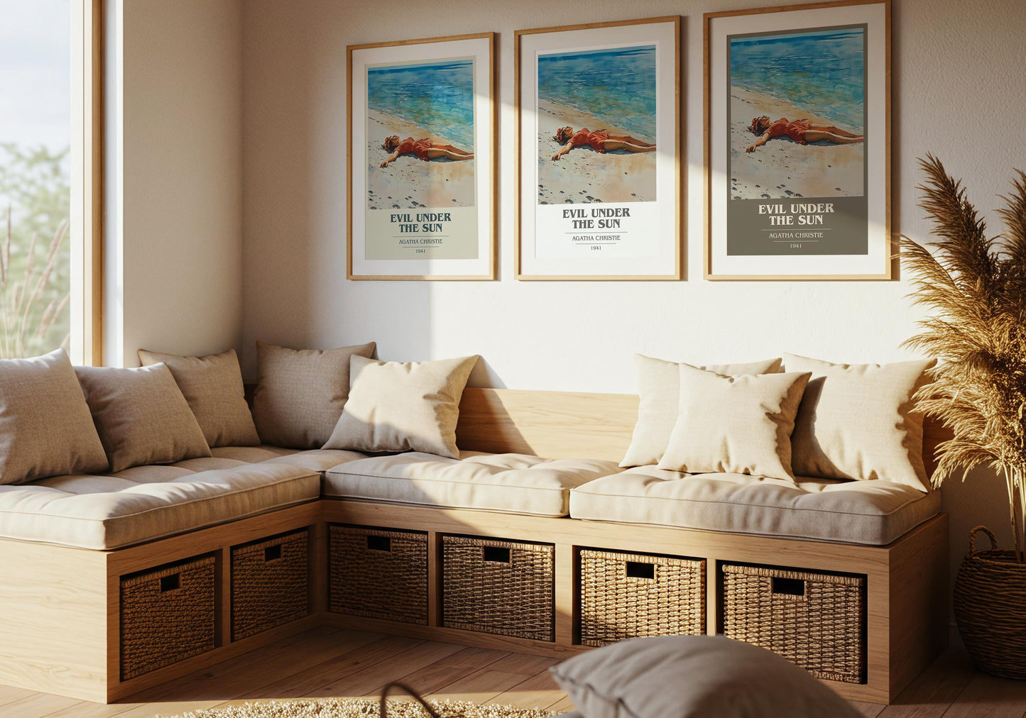 copy Evil Under the Sun by Agatha Christie | Book Poster | Literary Art Gift For Book Lover | Novel Inspired Wall Art | Free Delivery