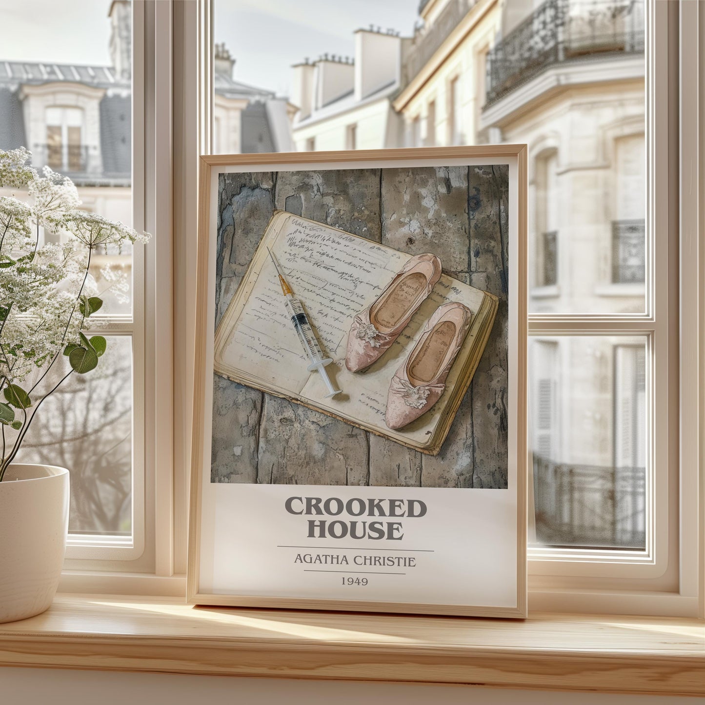 Crooked House book cover poster colour and style options – Agatha Christie book art