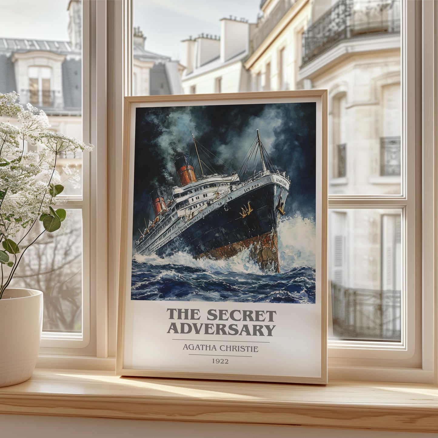 The Secret Adversary book cover poster colour and style options – Agatha Christie book art