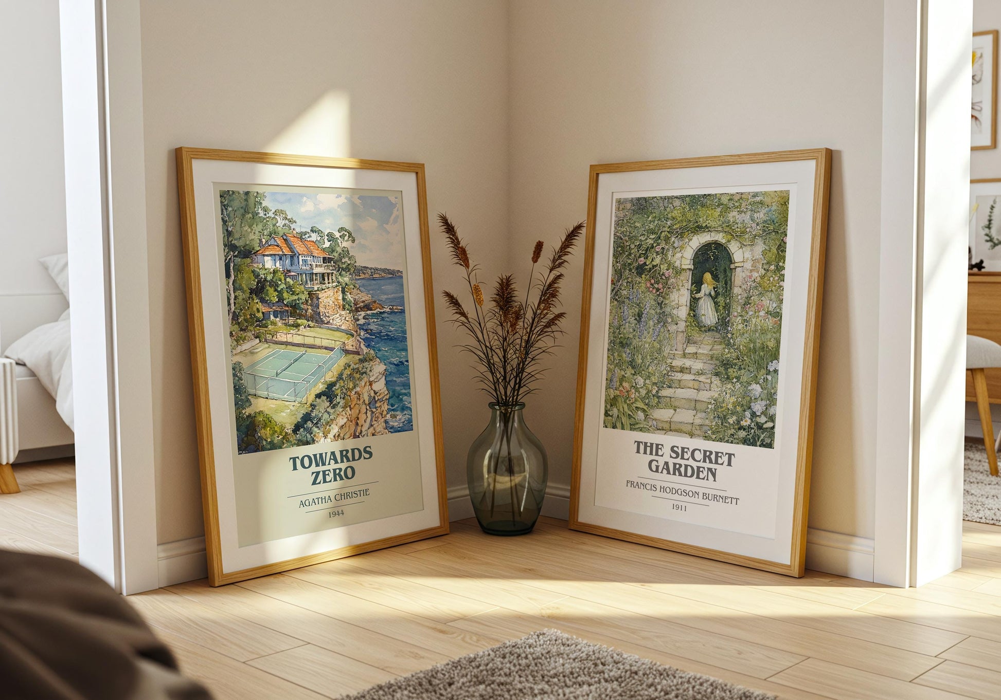 Towards Zero by Agatha Christie Descriptive Poster Print. Free Delivery Wall Art Author & Blurb Book Artwork Novel