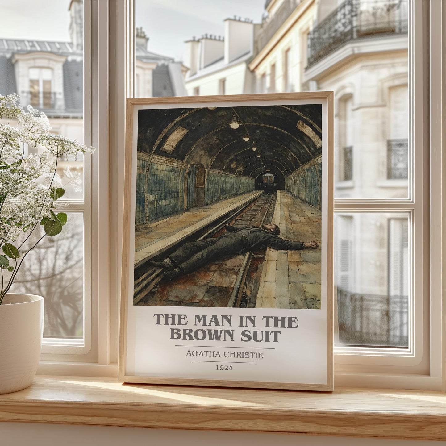 The Man in the Brown Suit book cover poster colour and style options – Agatha Christie book art