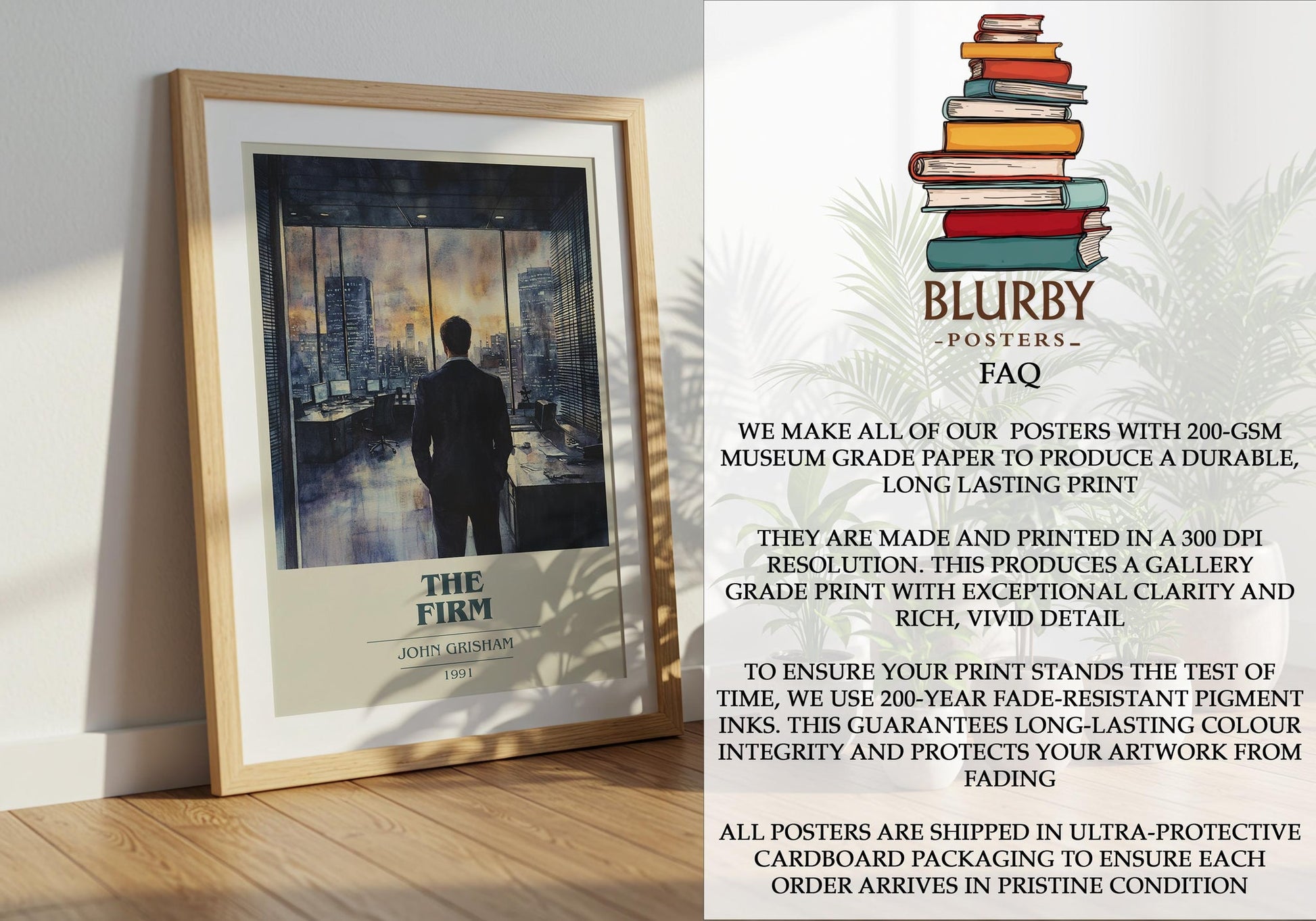 The Firm book poster packaging – museum-quality print rolled in protective tube