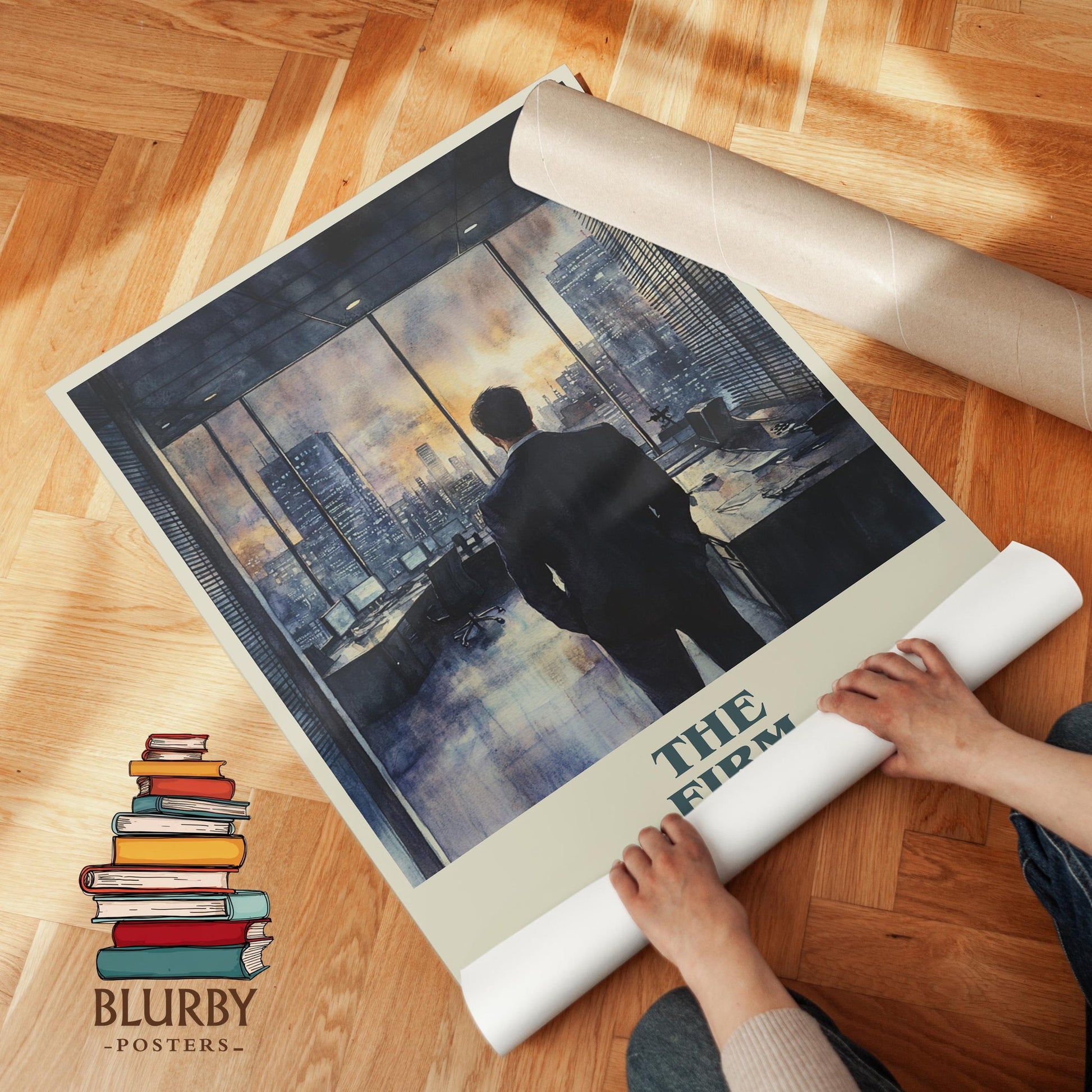 The Firm book cover poster paired in gallery wall – literary art prints