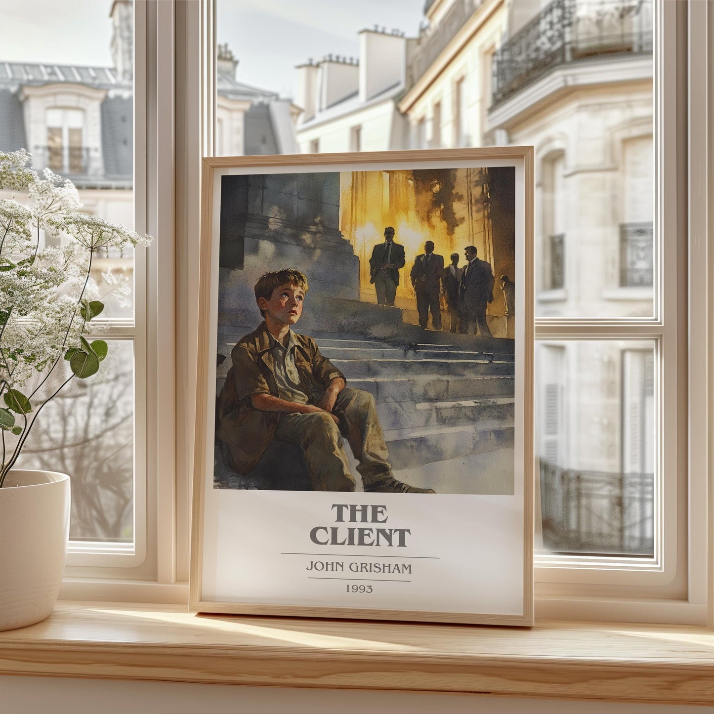 The Client book cover poster colour and style options – John Grisham book art