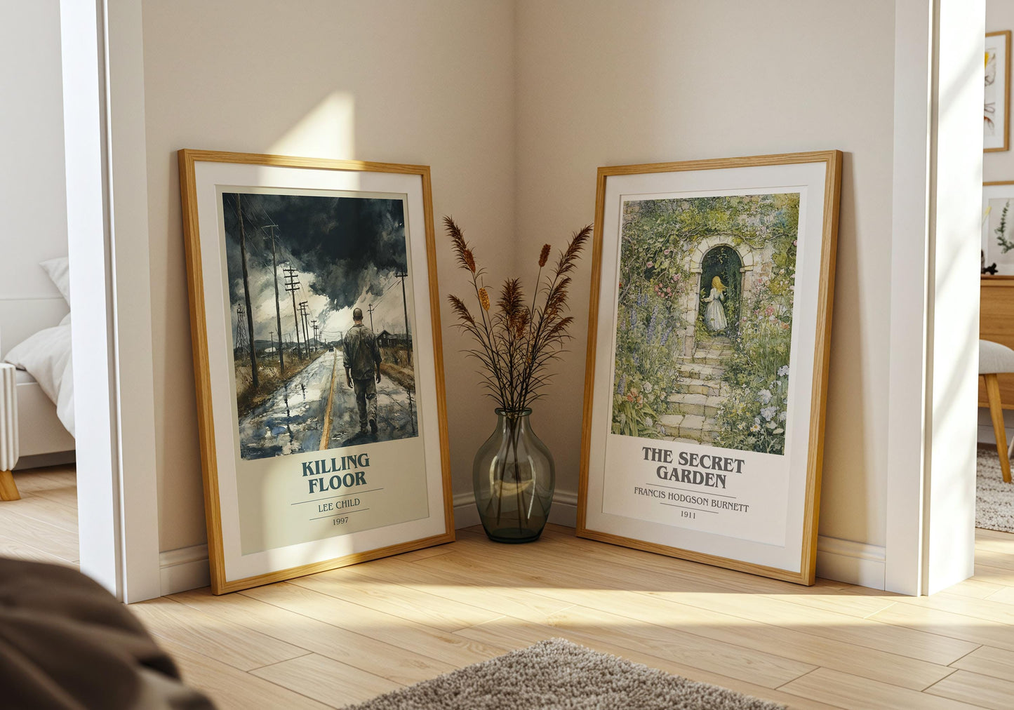 Killing Floor by Lee Child Descriptive Poster Print. Free Delivery Wall Art Author & Blurb Book Artwork Novel