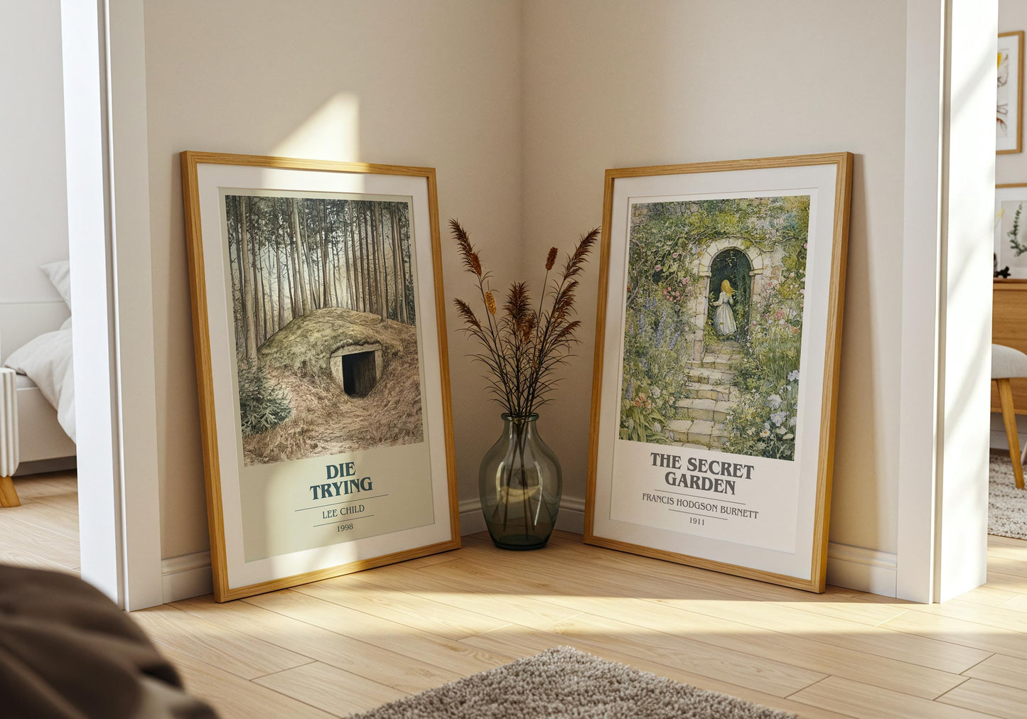 Die Trying by Lee Child Descriptive Poster Print. Free Delivery Wall Art Author & Blurb Book Artwork Novel