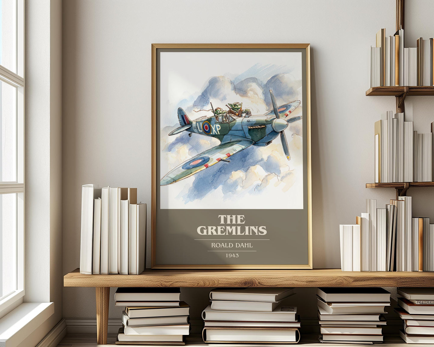 The Gremlins by Roald Dahl | Book Poster | Literary Art Gift For Book Lover | Novel Inspired Wall Art | Free Delivery