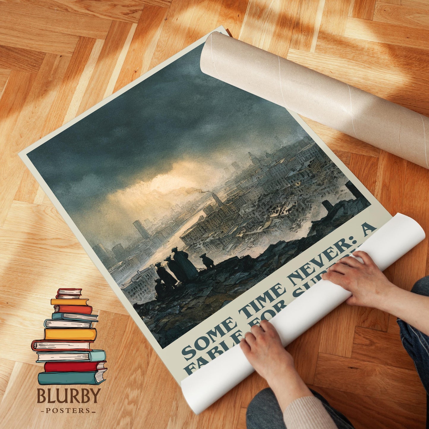 Some Time Never: A Fable For Supermen by Roald Dahl | Book Poster | Literary Art Gift For Book Lover | Novel Inspired Wall Art