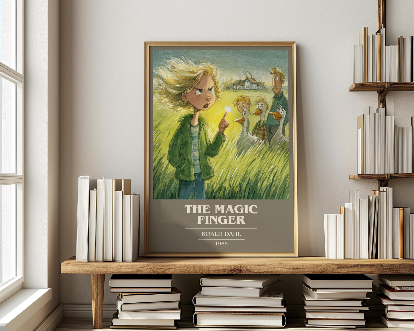 The Magic Finger by Roald Dahl | Book Poster | Literary Art Gift For Book Lover | Novel Inspired Wall Art | Free Delivery