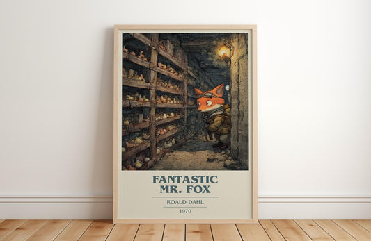 Fantastic Mr Fox by Roald Dahl | Book Poster | Literary Art Gift For Book Lover | Novel Inspired Wall Art | Free Delivery