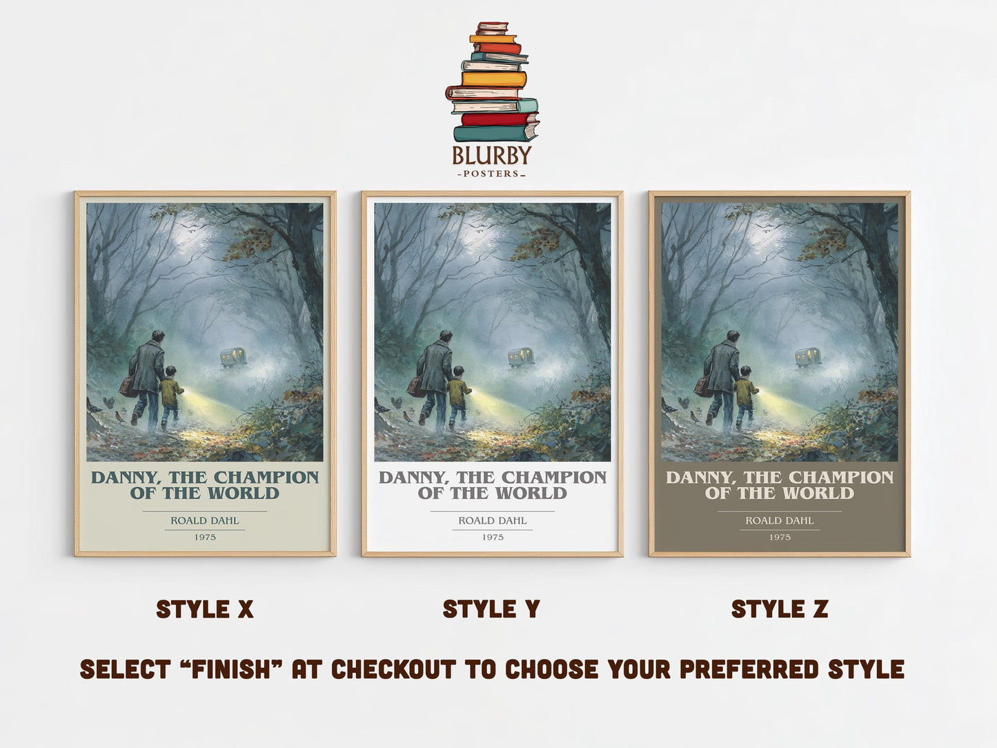 Danny, The Champion of the World by Roald Dahl | Book Poster | Literary Art Gift For Book Lover | Novel Inspired Wall Art