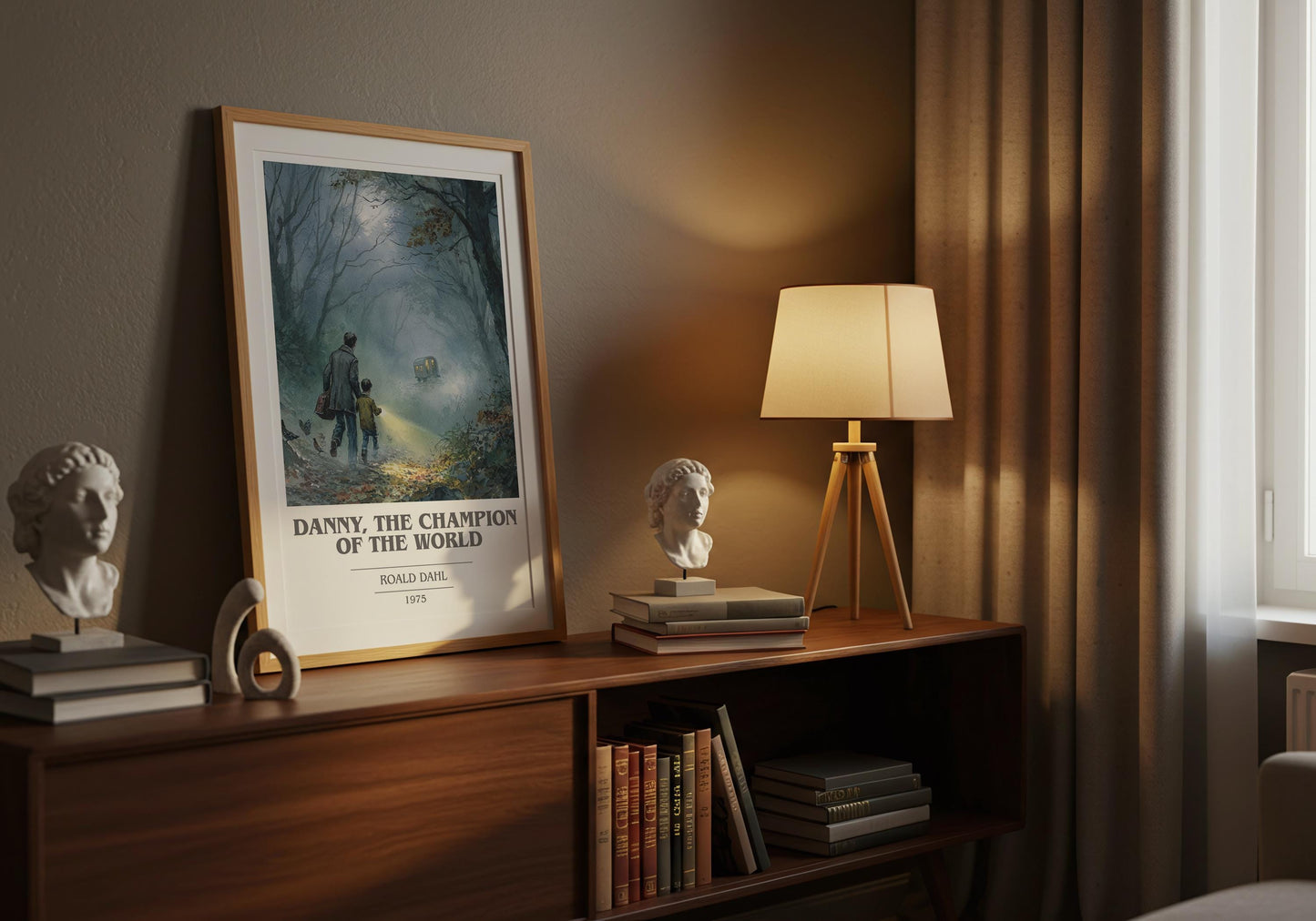 Danny, The Champion of the World by Roald Dahl | Book Poster | Literary Art Gift For Book Lover | Novel Inspired Wall Art