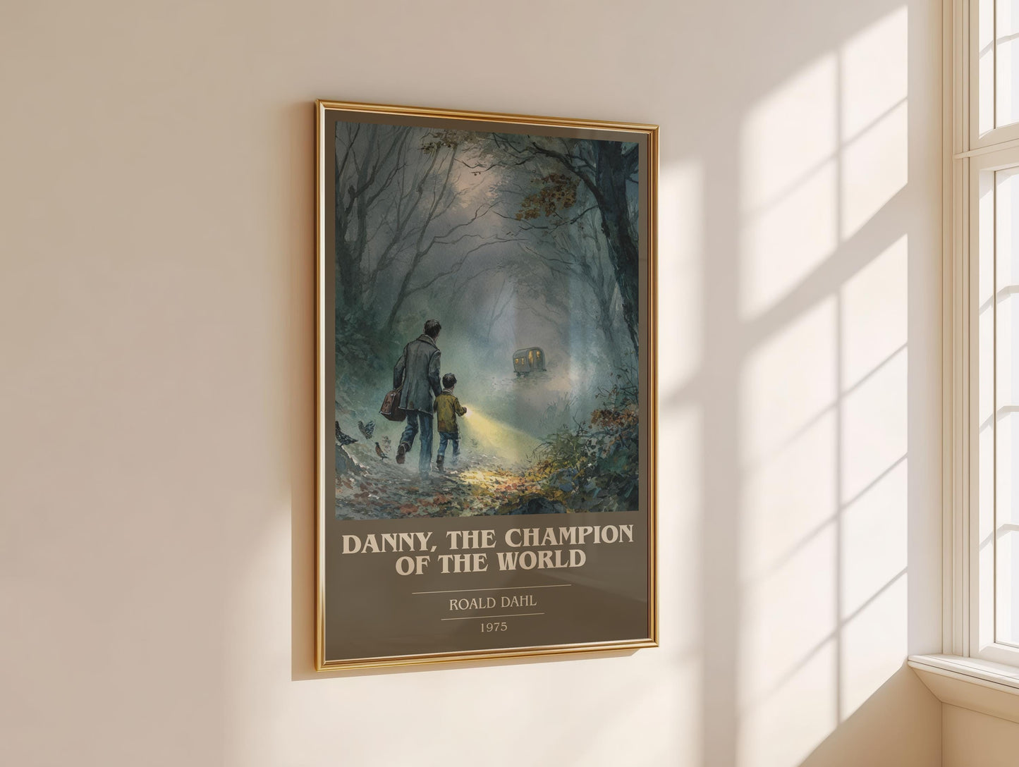 Danny, The Champion of the World by Roald Dahl | Book Poster | Literary Art Gift For Book Lover | Novel Inspired Wall Art