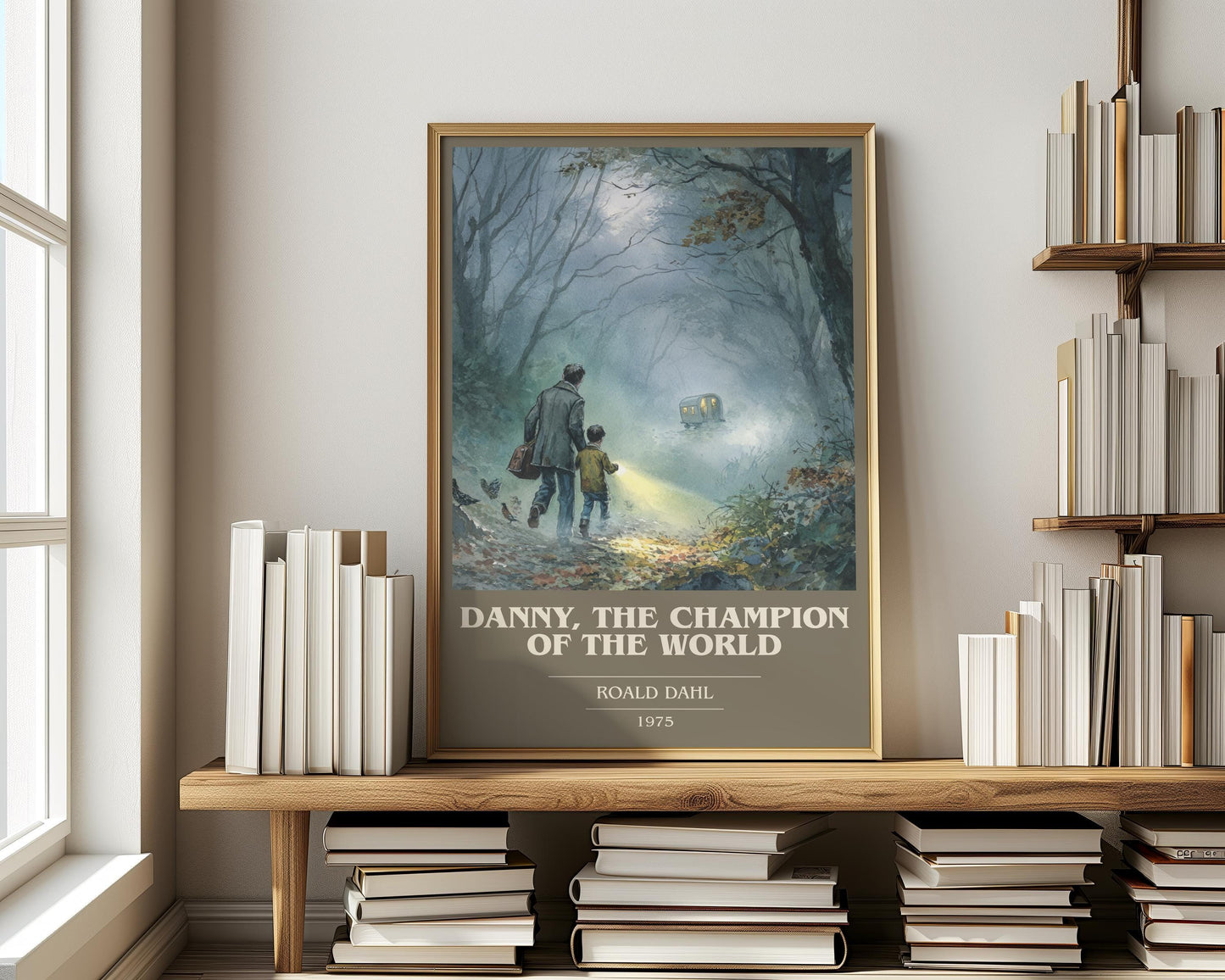 Danny, The Champion of the World by Roald Dahl | Book Poster | Literary Art Gift For Book Lover | Novel Inspired Wall Art