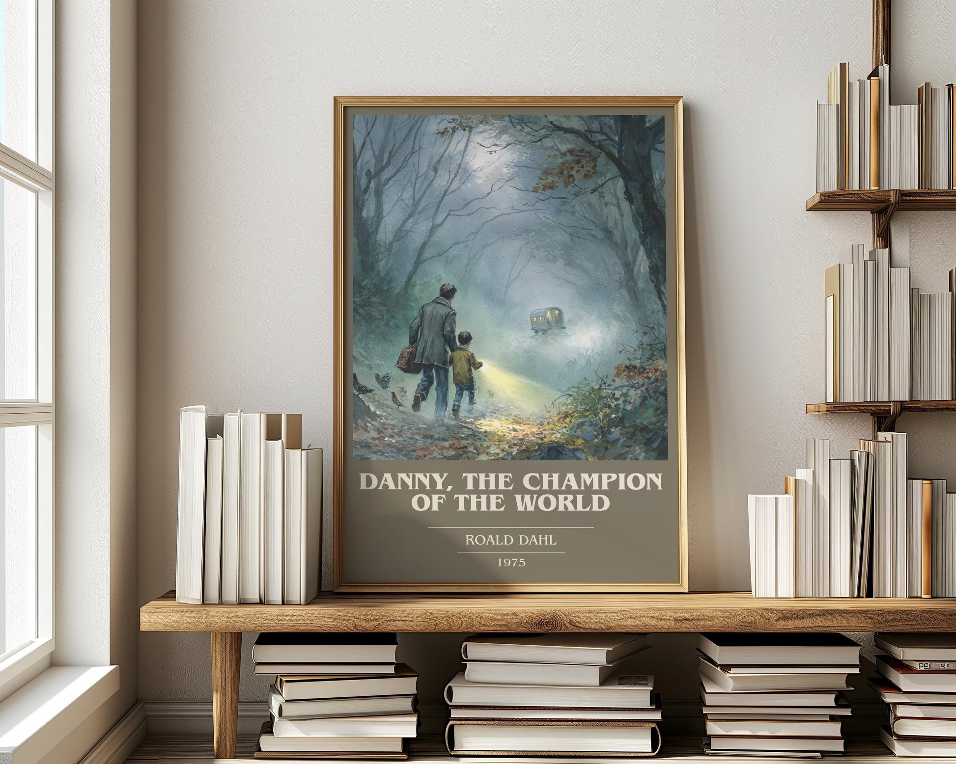 Danny, The Champion of the World by Roald Dahl | Book Poster | Literary Art Gift For Book Lover | Novel Inspired Wall Art