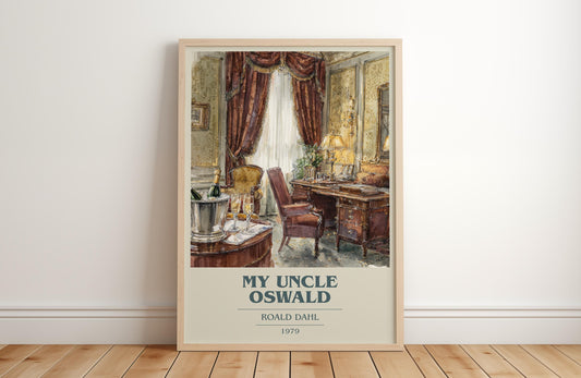 My Uncle Oswald by Roald Dahl | Book Poster | Literary Art Gift For Book Lover | Novel Inspired Wall Art | Free Delivery