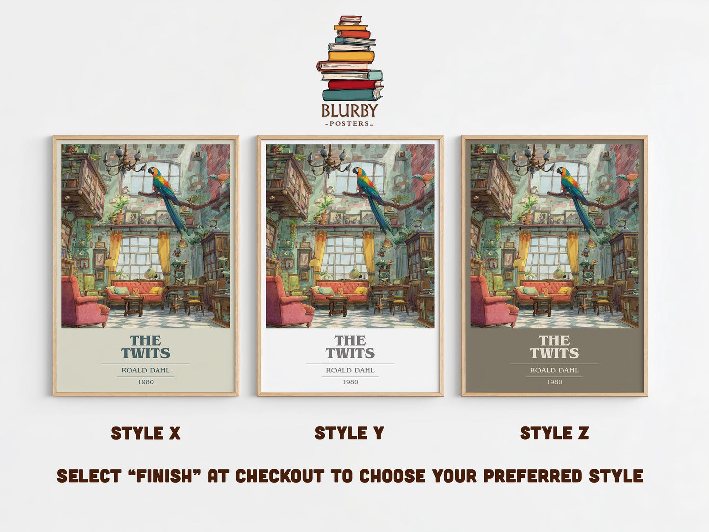 The Twits by Roald Dahl | Book Poster | Literary Art Gift For Book Lover | Novel Inspired Wall Art | Free Delivery