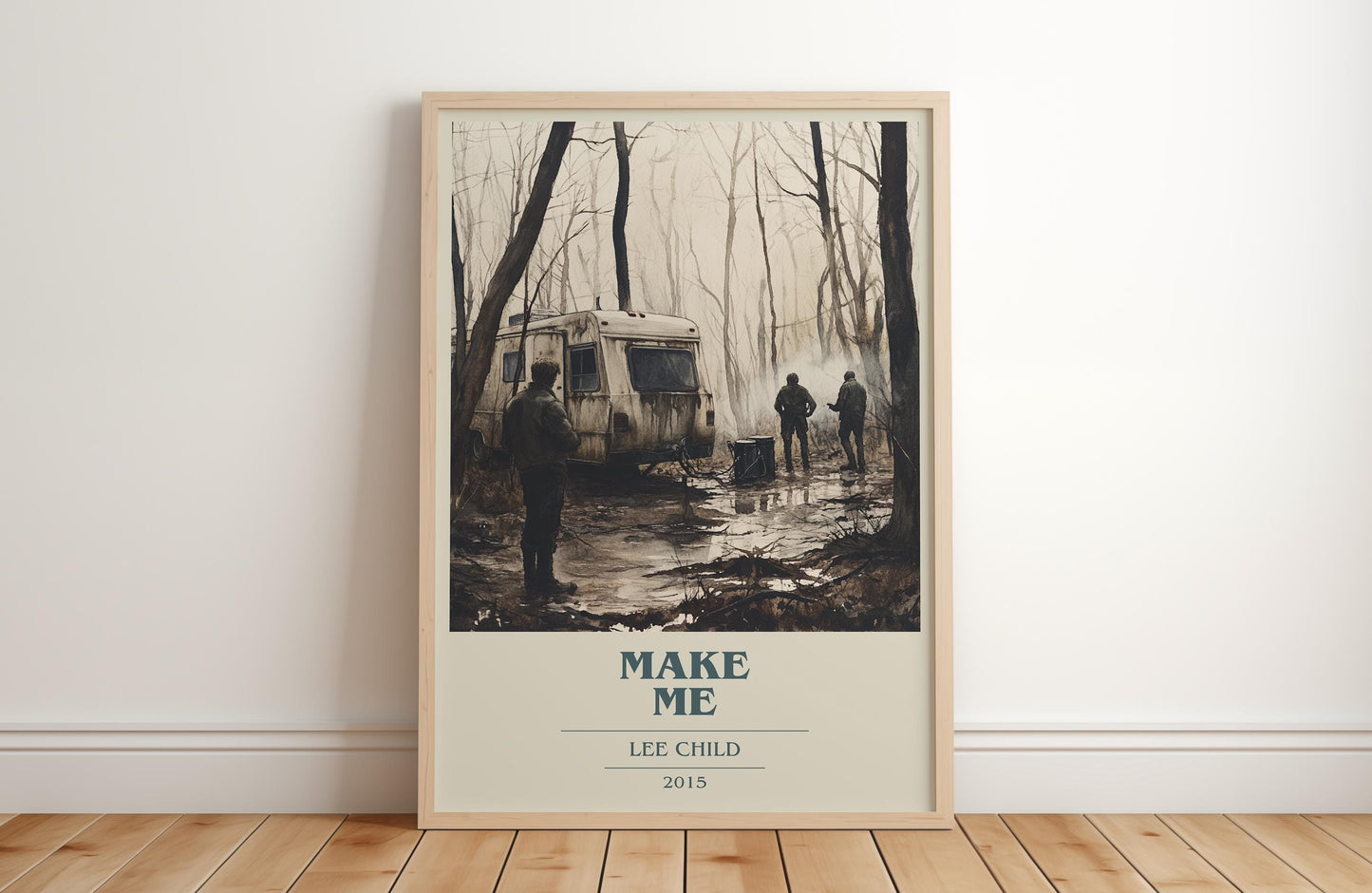 Make Me by Lee Child Descriptive Poster Print. Free Delivery Wall Art Author & Blurb Book Artwork Novel