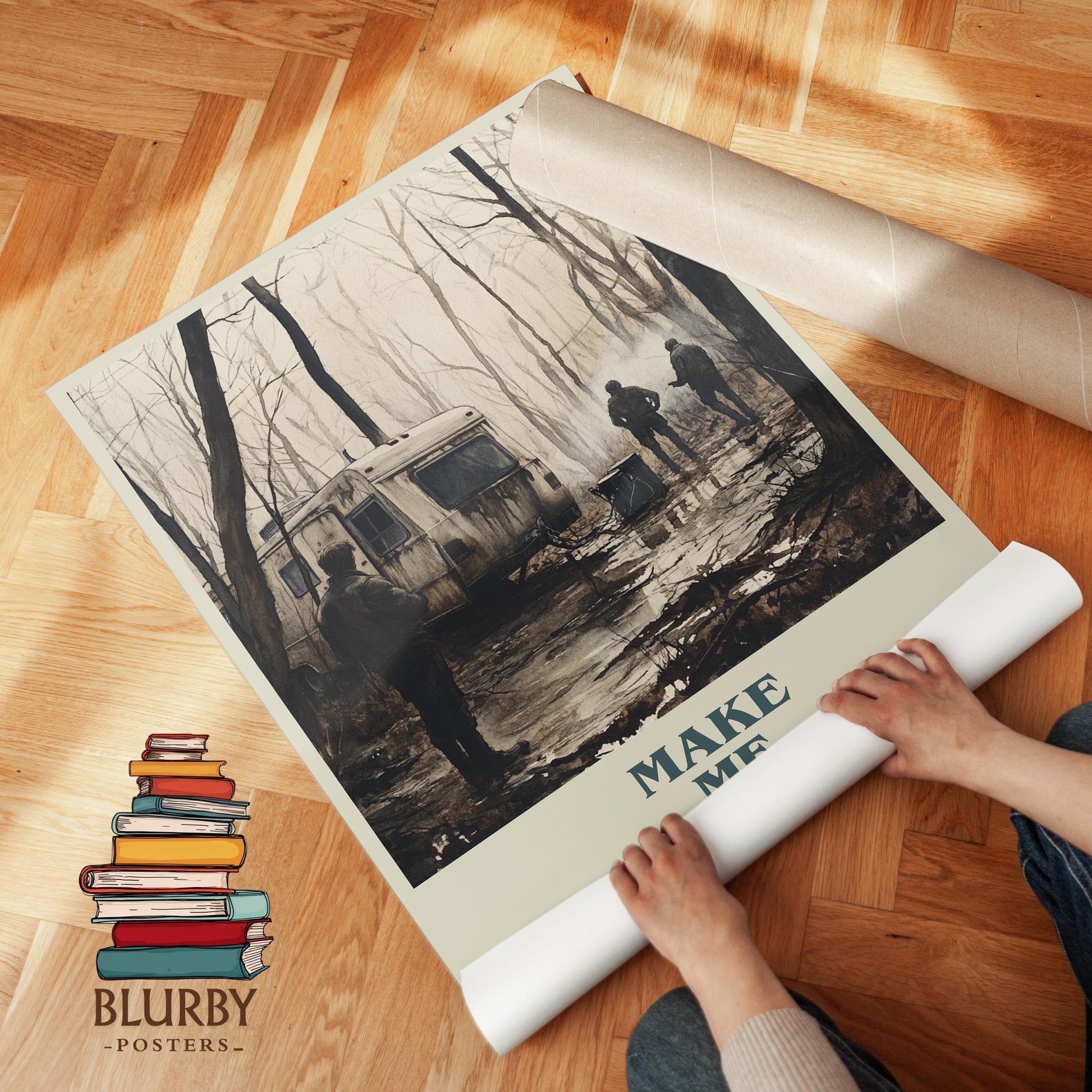 Make Me by Lee Child Descriptive Poster Print. Free Delivery Wall Art Author & Blurb Book Artwork Novel