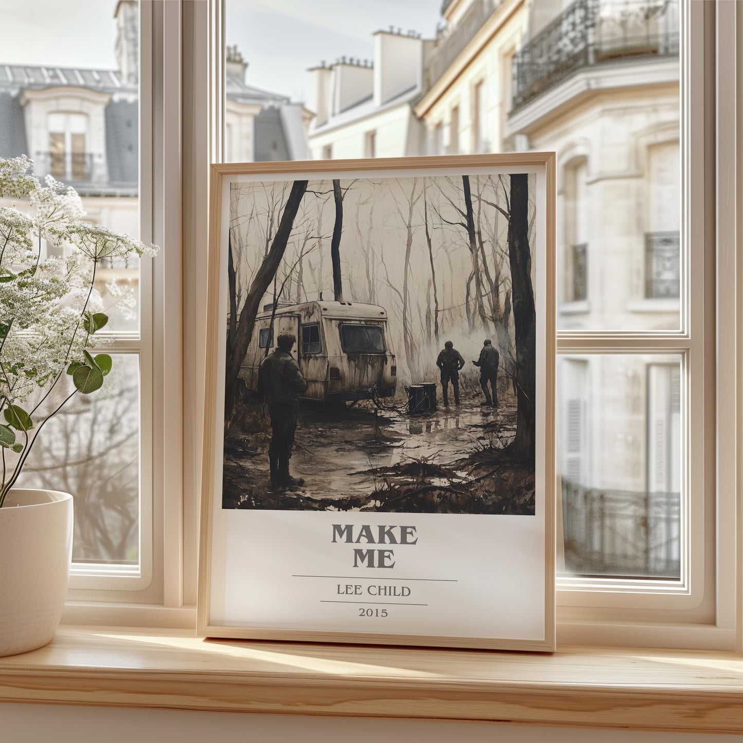 Make Me by Lee Child Descriptive Poster Print. Free Delivery Wall Art Author & Blurb Book Artwork Novel