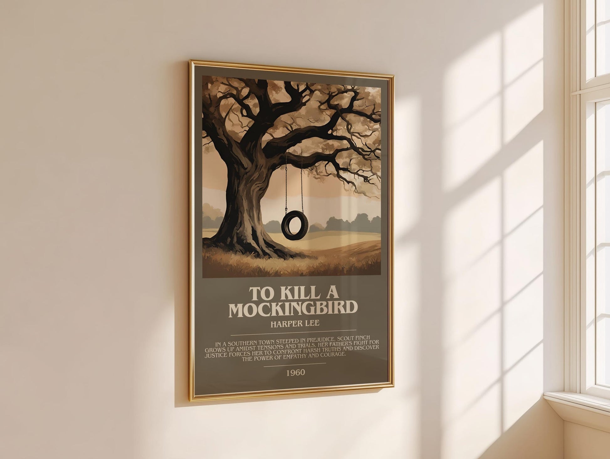 To Kill A Mockingbird bookish book poster framed on wall – classic literature wall art