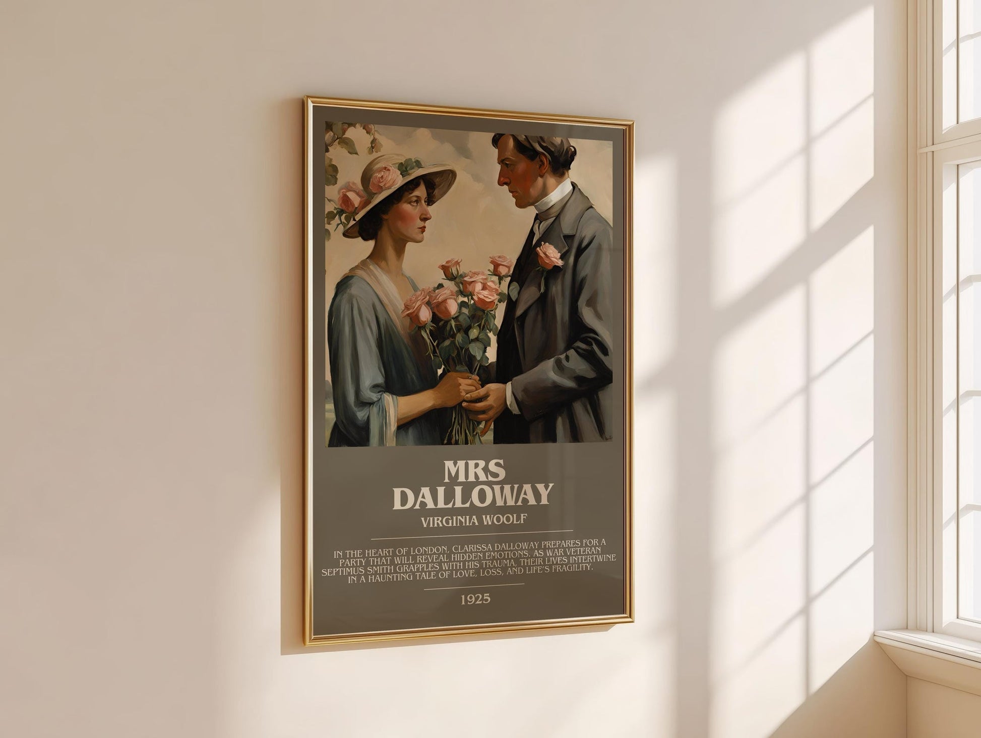Mrs Dalloway bookish book poster framed on wall – literary fiction wall art