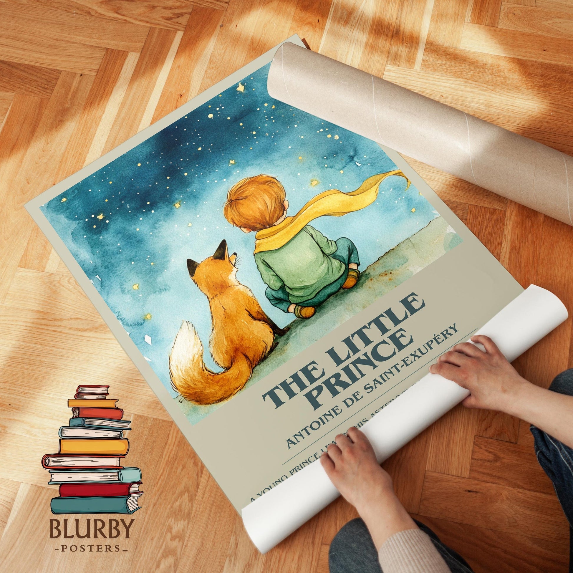 The Little Prince book poster packaging – museum-quality print rolled in protective tube