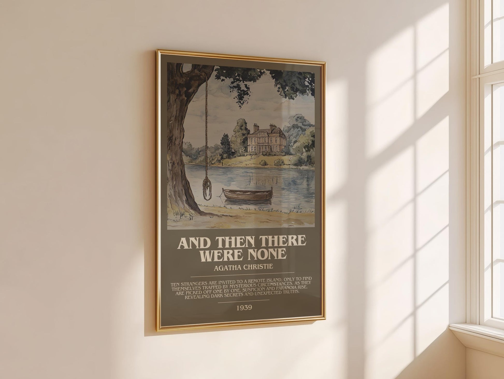 And Then There Were None bookish book poster framed on wall – thriller wall art