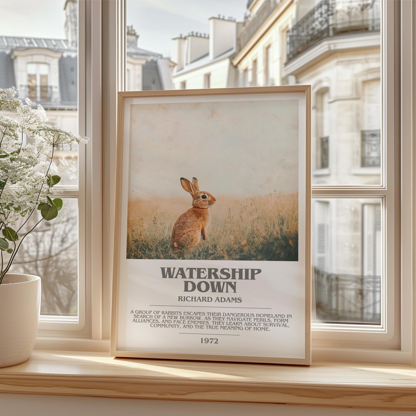 Watership Down by Richard Adams | Descriptive Modern Book Art | Poster
