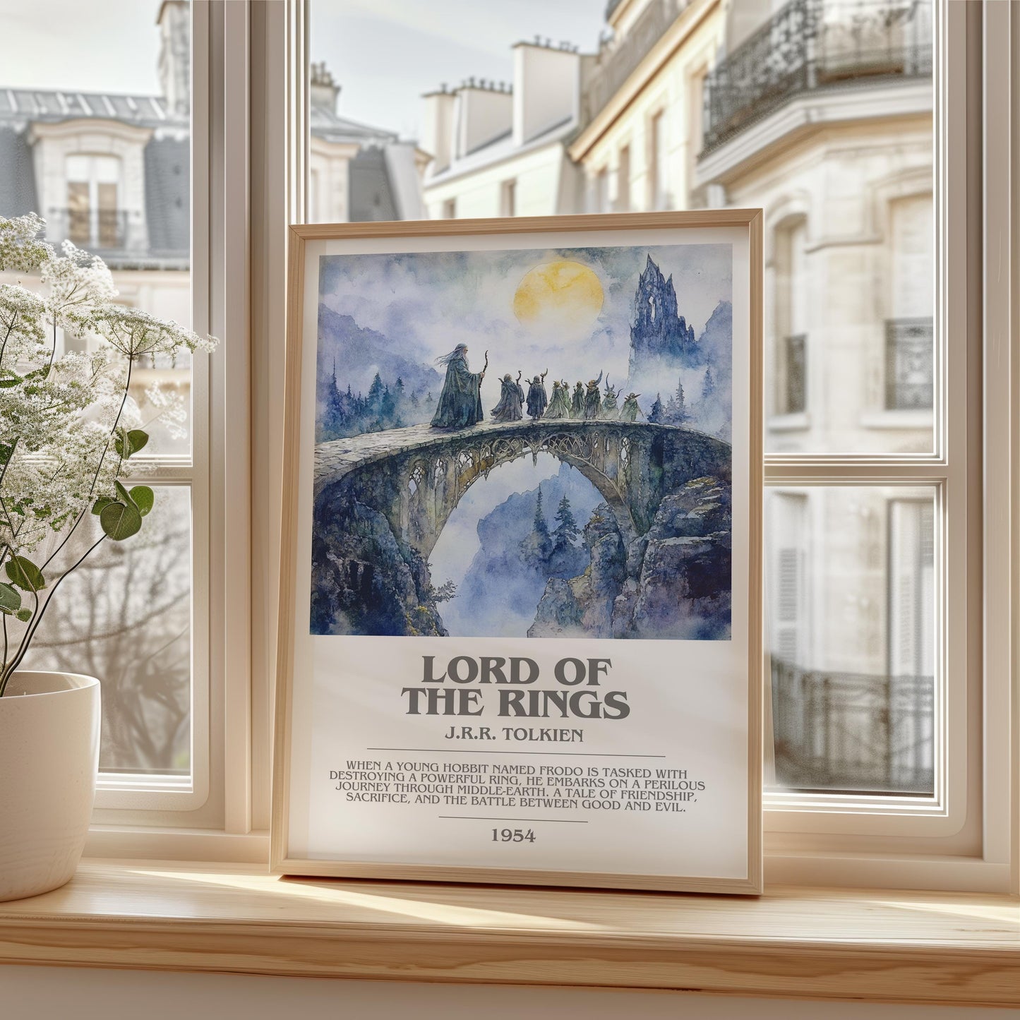Lord Of The Rings by J.R.R. Tolkien | Descriptive Modern Book Art | Poster