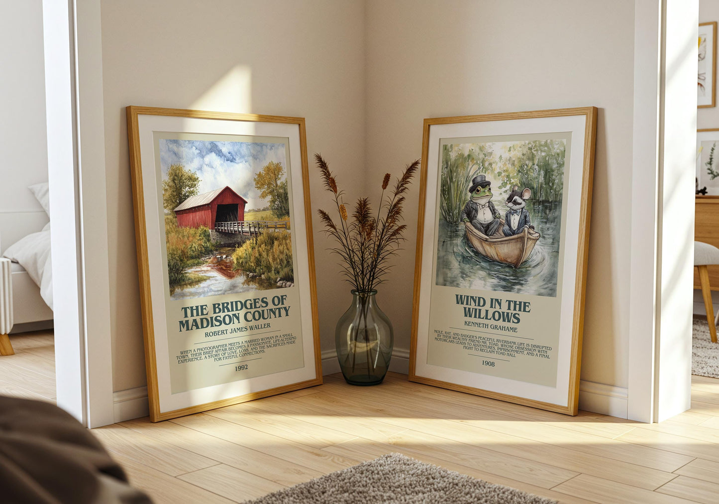 The Bridges of Madison County bookish poster paired in gallery wall – literary art prints