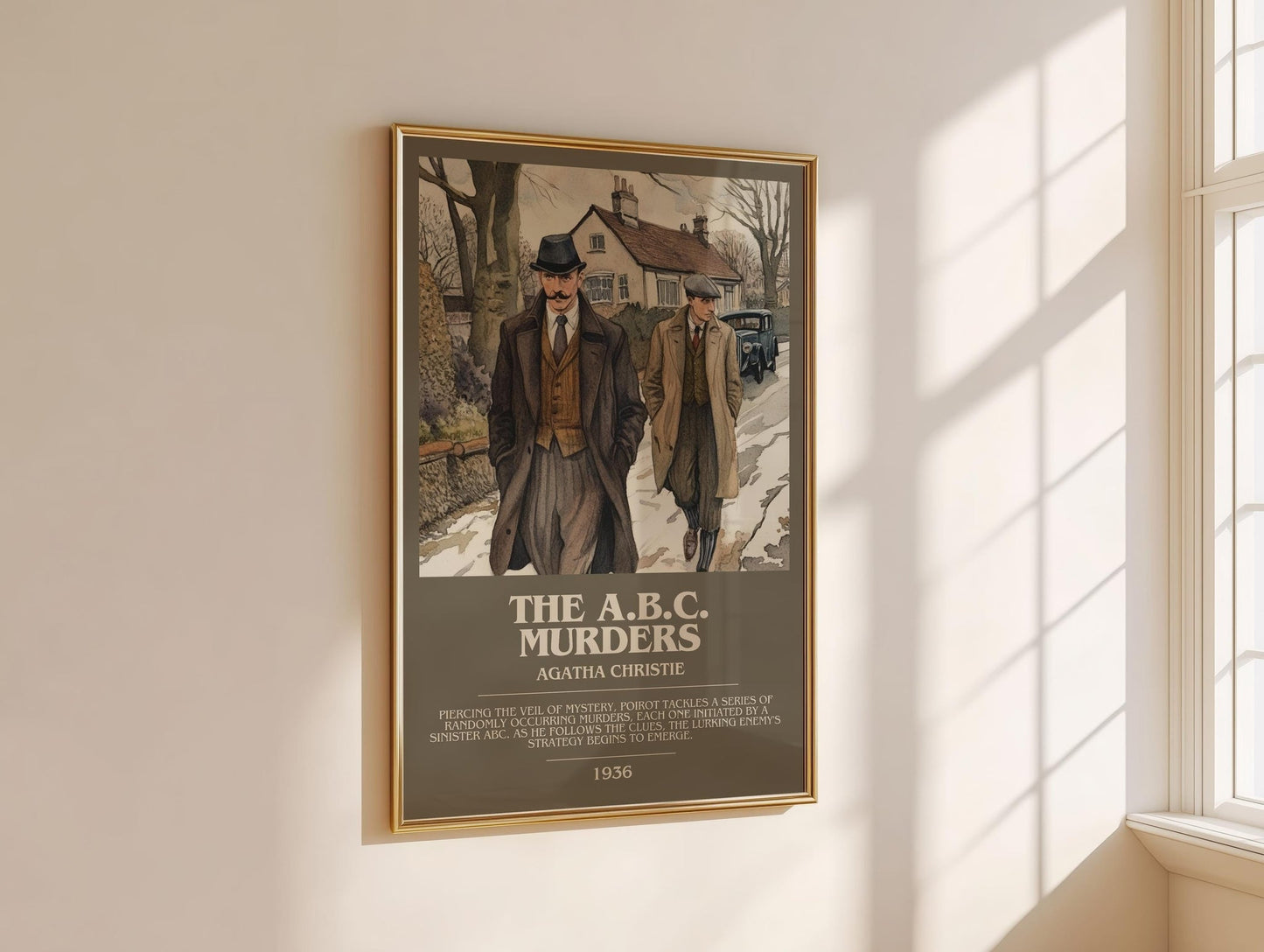 The A.B.C. Murders bookish book poster framed on wall – mystery wall art