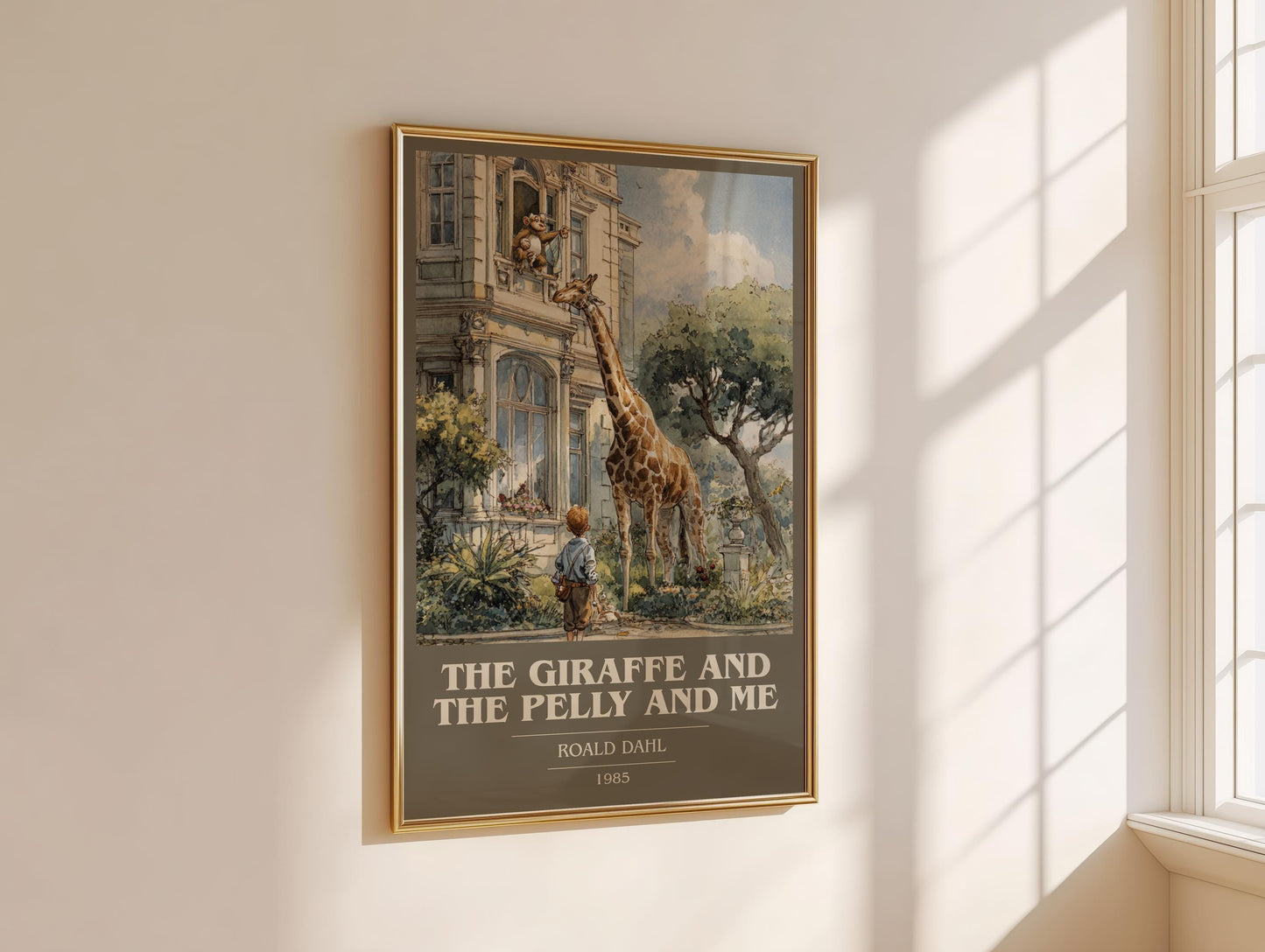 The Giraffe and the Pelly and Me by Roald Dahl | Book Poster | Literary Art Gift For Book Lover | Novel Inspired Wall Art | Free Delivery