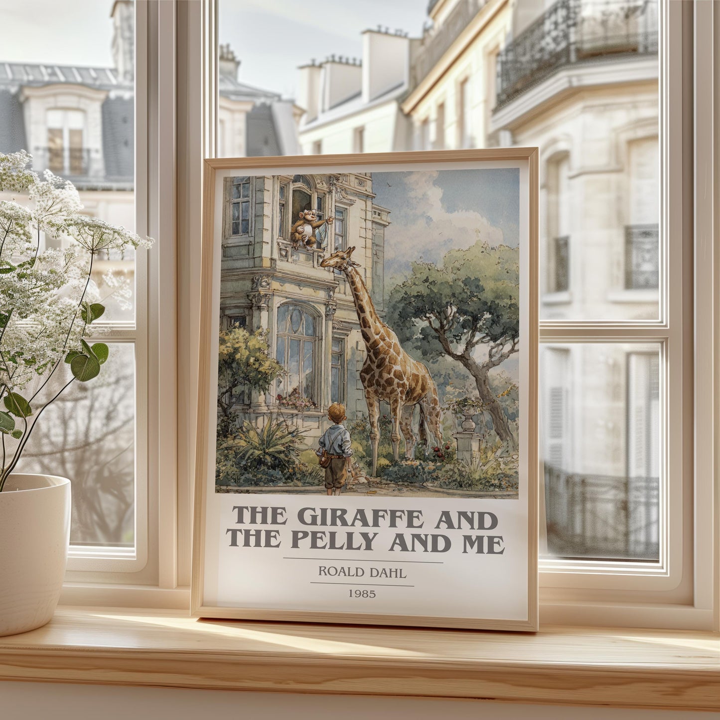 The Giraffe and the Pelly and Me by Roald Dahl | Book Poster | Literary Art Gift For Book Lover | Novel Inspired Wall Art | Free Delivery