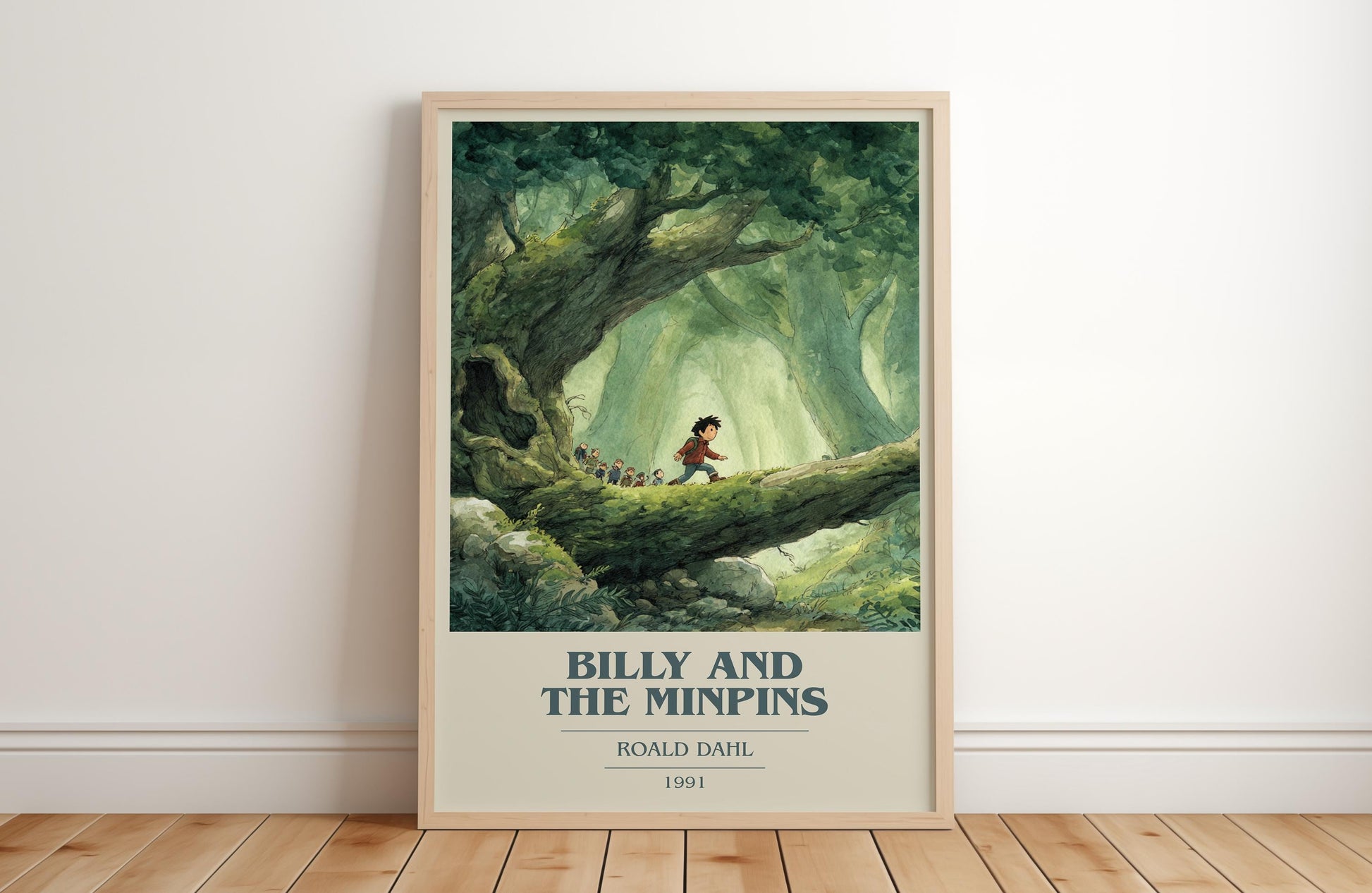 The Billy and the Minpins by Roald Dahl | Book Poster | Literary Art Gift For Book Lover | Novel Inspired Wall Art | Free Delivery