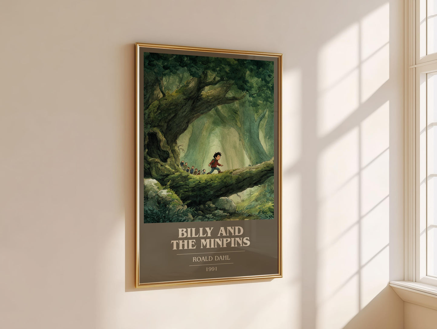 The Billy and the Minpins by Roald Dahl | Book Poster | Literary Art Gift For Book Lover | Novel Inspired Wall Art | Free Delivery