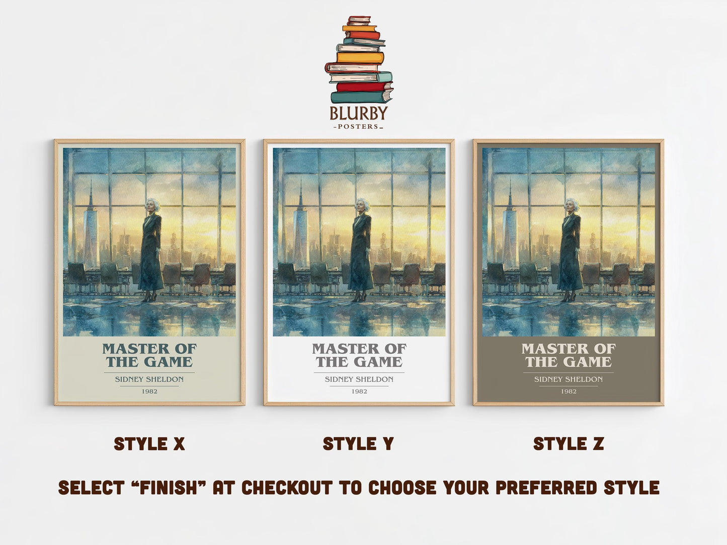 Master of the Game by Sidney Sheldon | Book Poster | Literary Art Gift For Book Lover | Novel Inspired Wall Art | Free Delivery