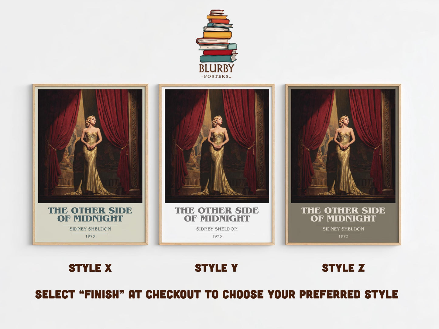 The Otherside Of Midnight by Sidney Sheldon | Book Poster | Literary Art Gift For Book Lover | Novel Inspired Wall Art | Free Delivery