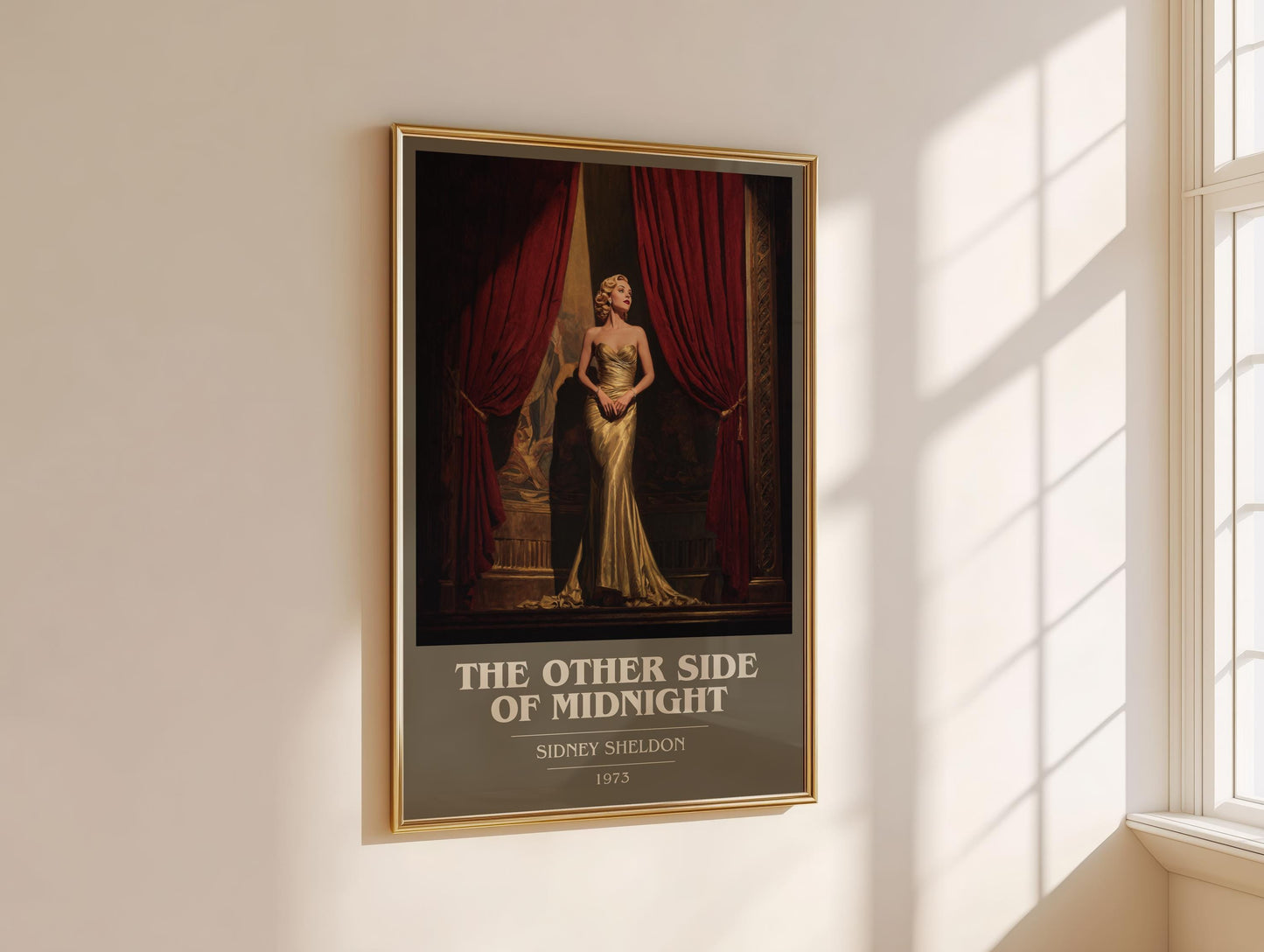 The Otherside Of Midnight by Sidney Sheldon | Book Poster | Literary Art Gift For Book Lover | Novel Inspired Wall Art | Free Delivery