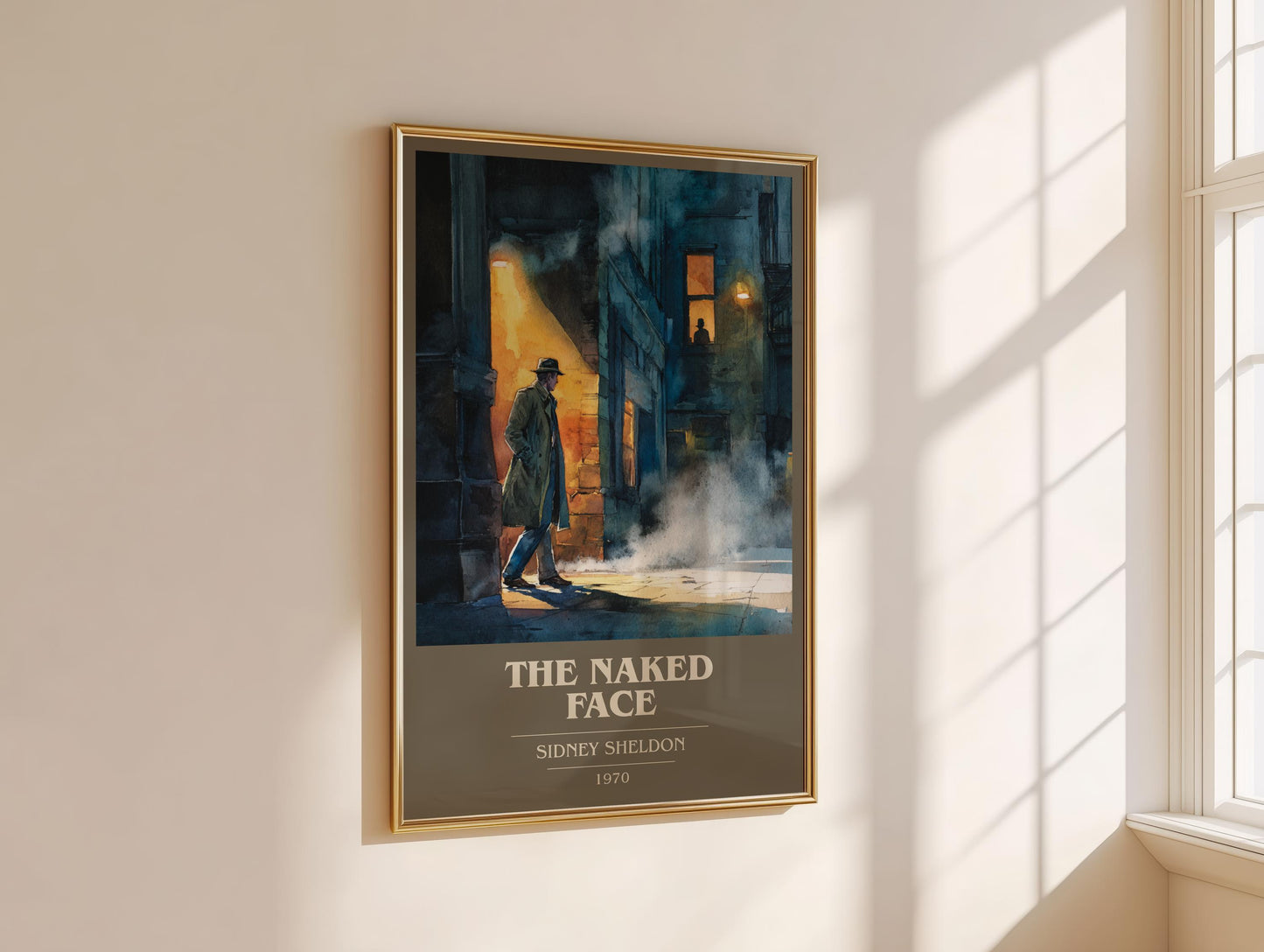 The Naked Face by Sidney Sheldon | Book Poster | Literary Art Gift For Book Lover | Novel Inspired Wall Art | Free Delivery