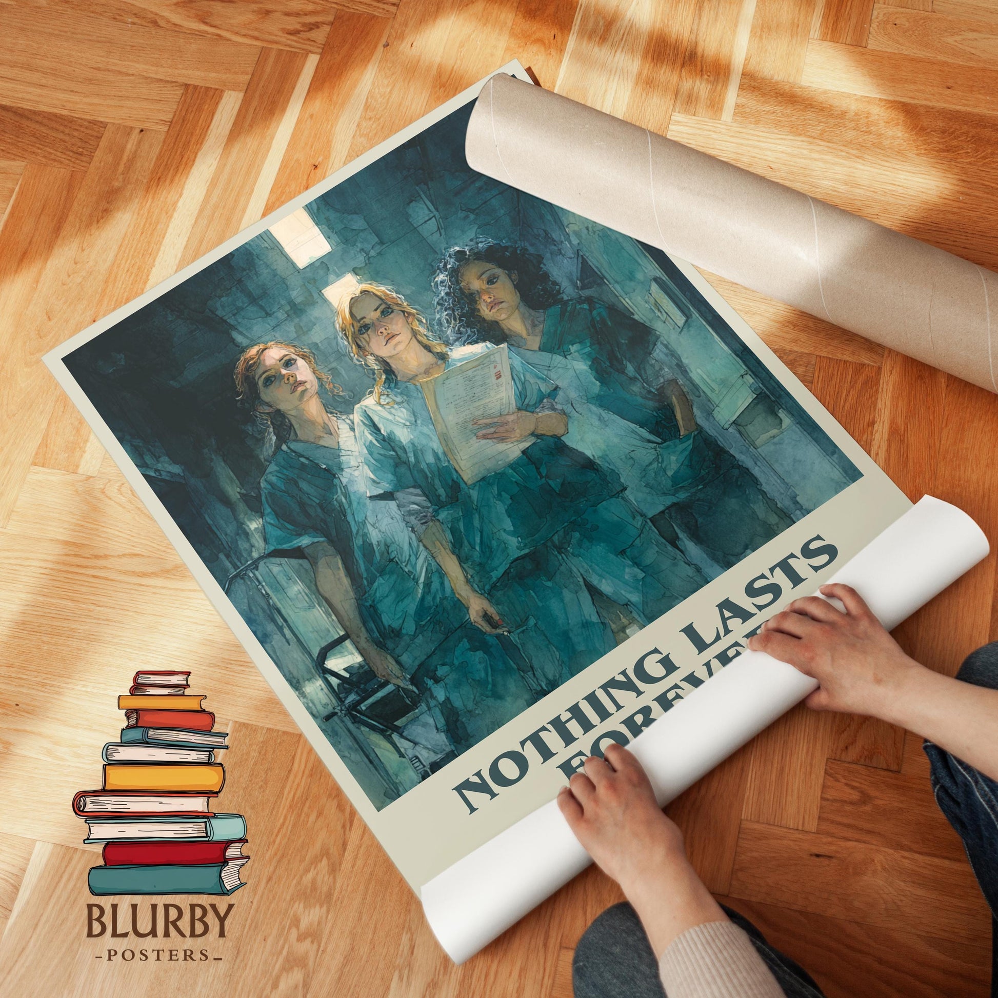 Nothing Lasts Forever by Sidney Sheldon | Book Poster | Literary Art Gift For Book Lover | Novel Inspired Wall Art | Free Delivery