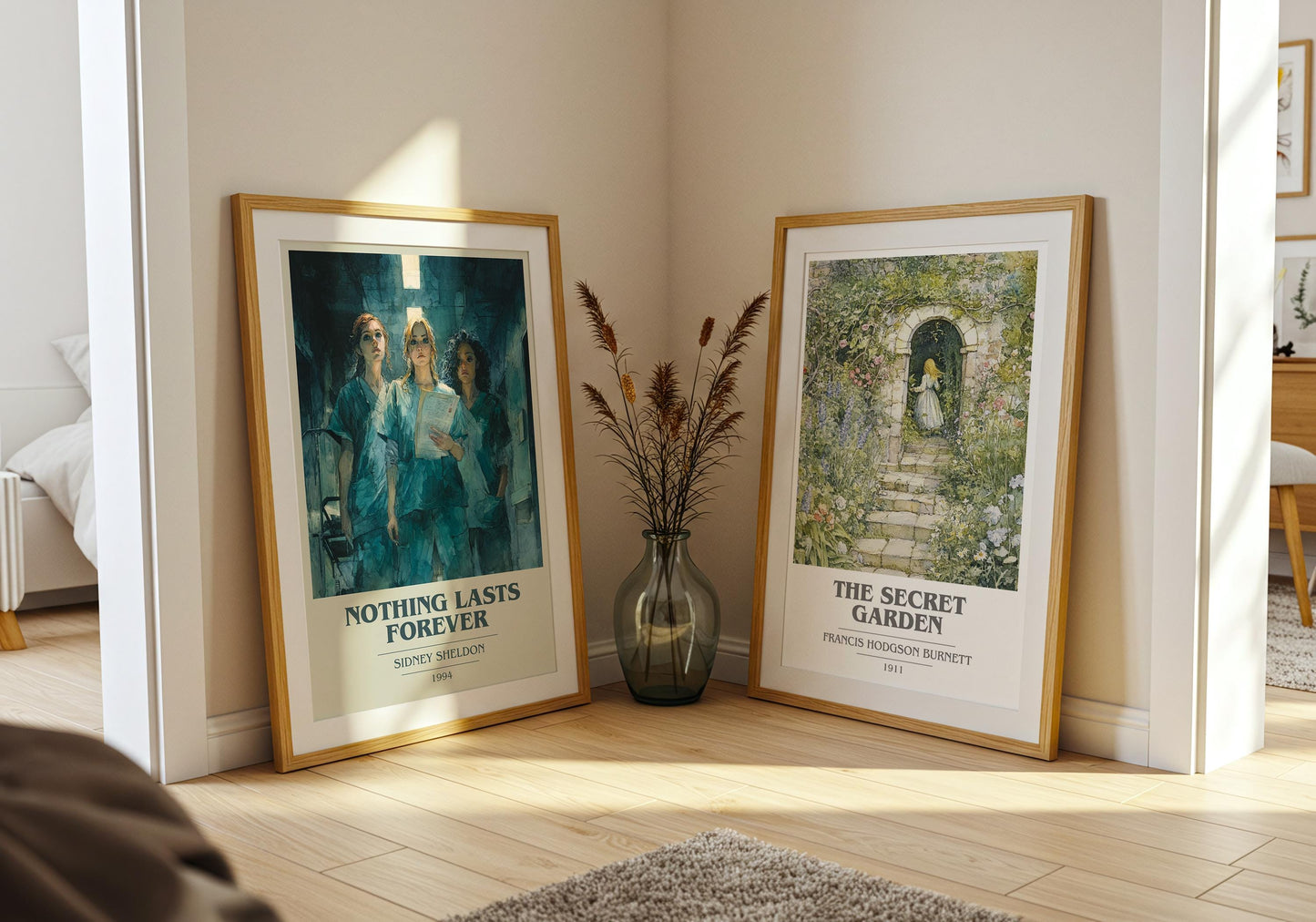 Nothing Lasts Forever by Sidney Sheldon | Book Poster | Literary Art Gift For Book Lover | Novel Inspired Wall Art | Free Delivery