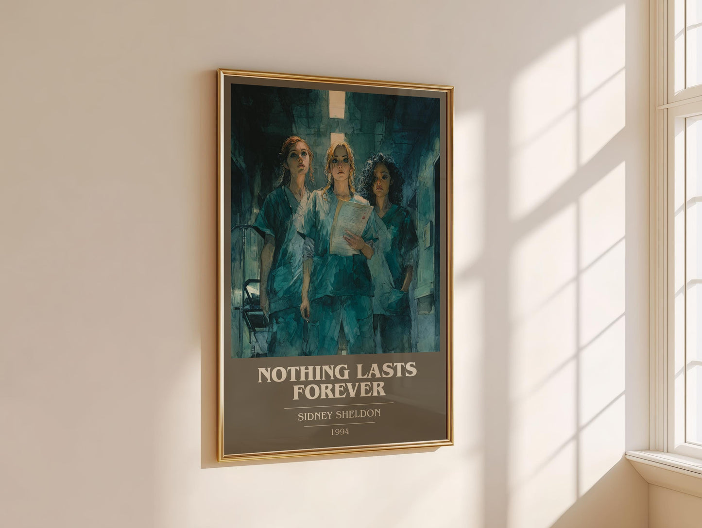 Nothing Lasts Forever by Sidney Sheldon | Book Poster | Literary Art Gift For Book Lover | Novel Inspired Wall Art | Free Delivery