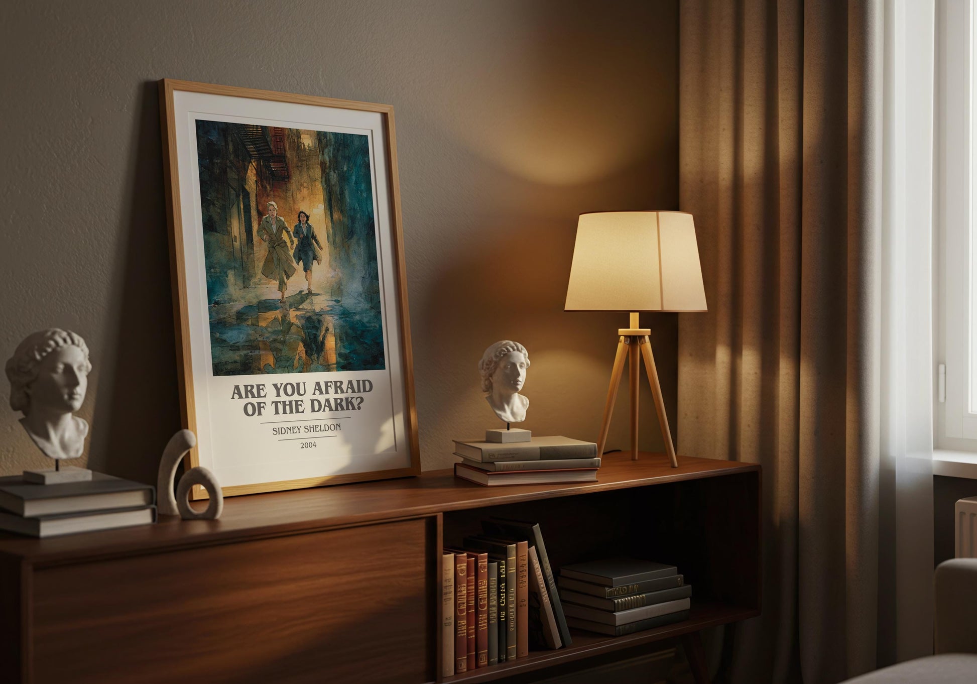 Are You Afraid Of The Dark? by Sidney Sheldon | Book Poster | Literary Art Gift For Book Lover | Novel Inspired Wall Art | Free Delivery