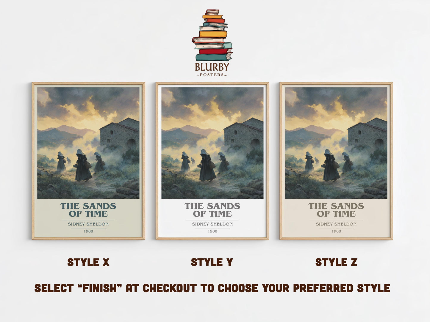 The Sands Of Time by Sidney Sheldon | Book Poster | Literary Art Gift For Book Lover | Novel Inspired Wall Art | Free Delivery