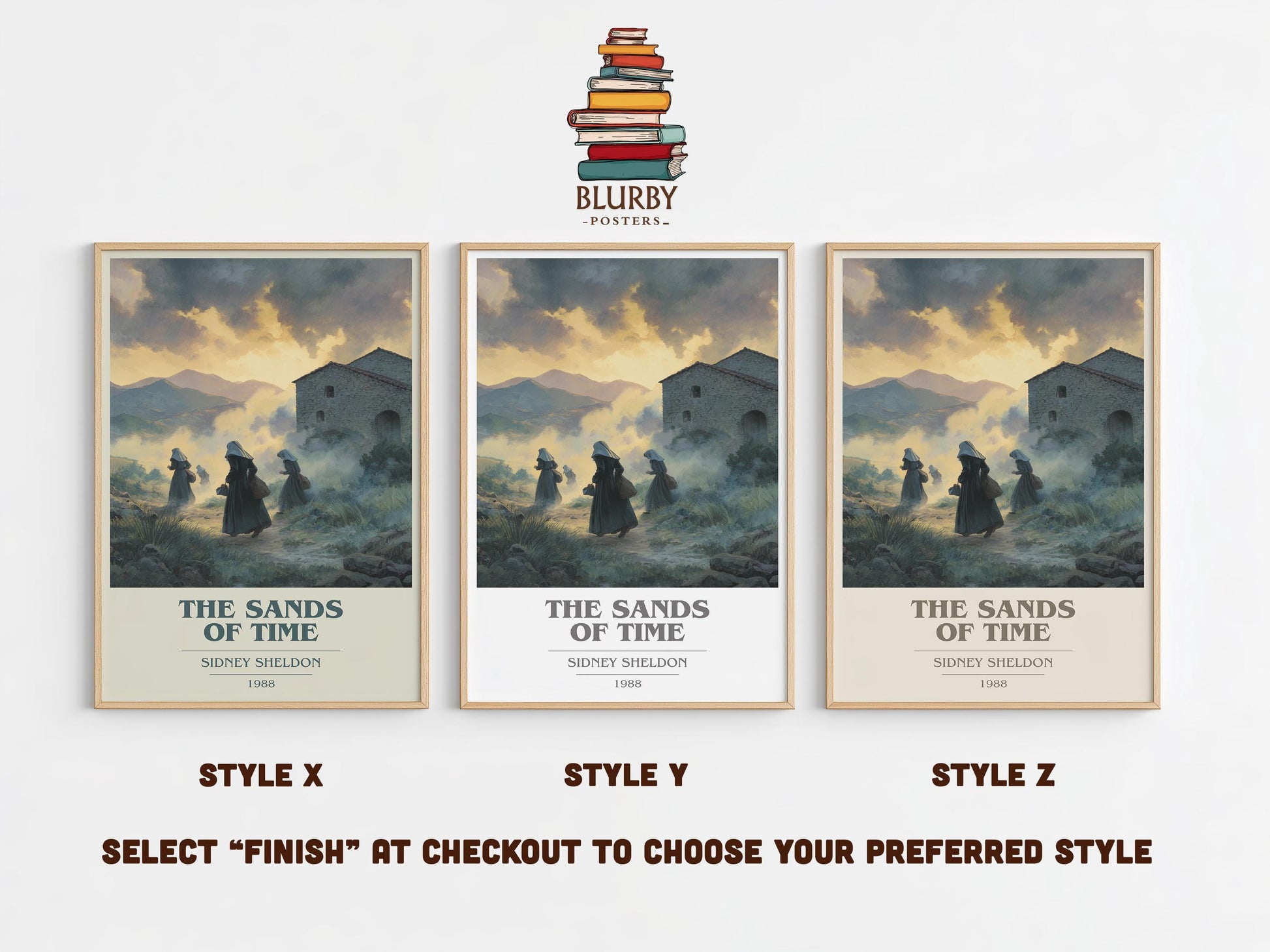 The Sands Of Time by Sidney Sheldon | Book Poster | Literary Art Gift For Book Lover | Novel Inspired Wall Art | Free Delivery