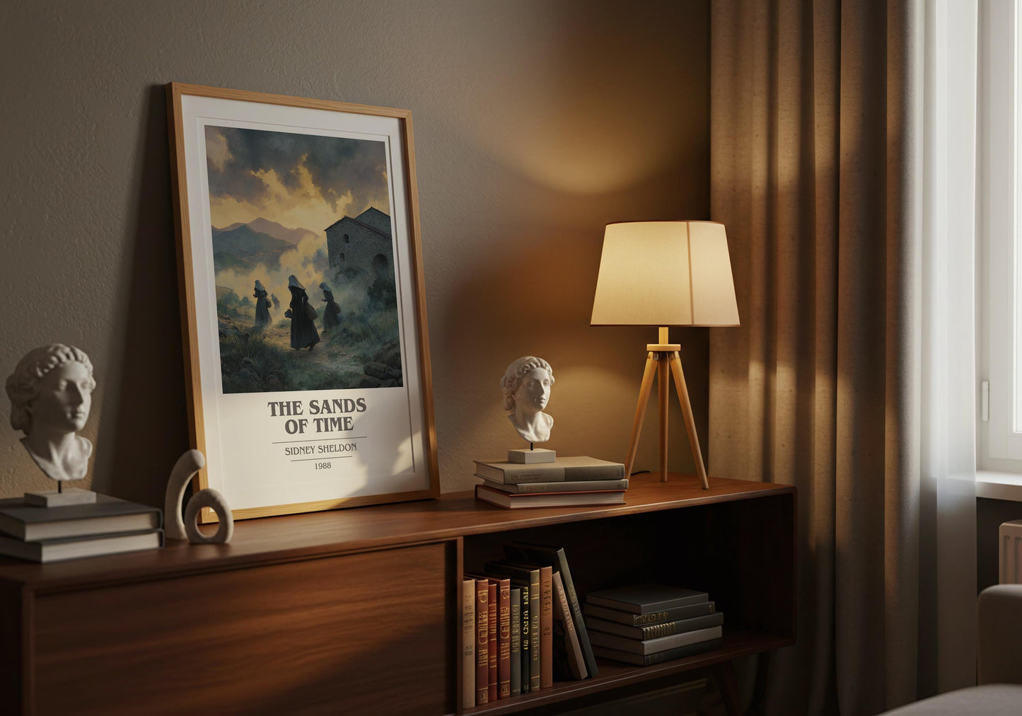 The Sands Of Time by Sidney Sheldon | Book Poster | Literary Art Gift For Book Lover | Novel Inspired Wall Art | Free Delivery