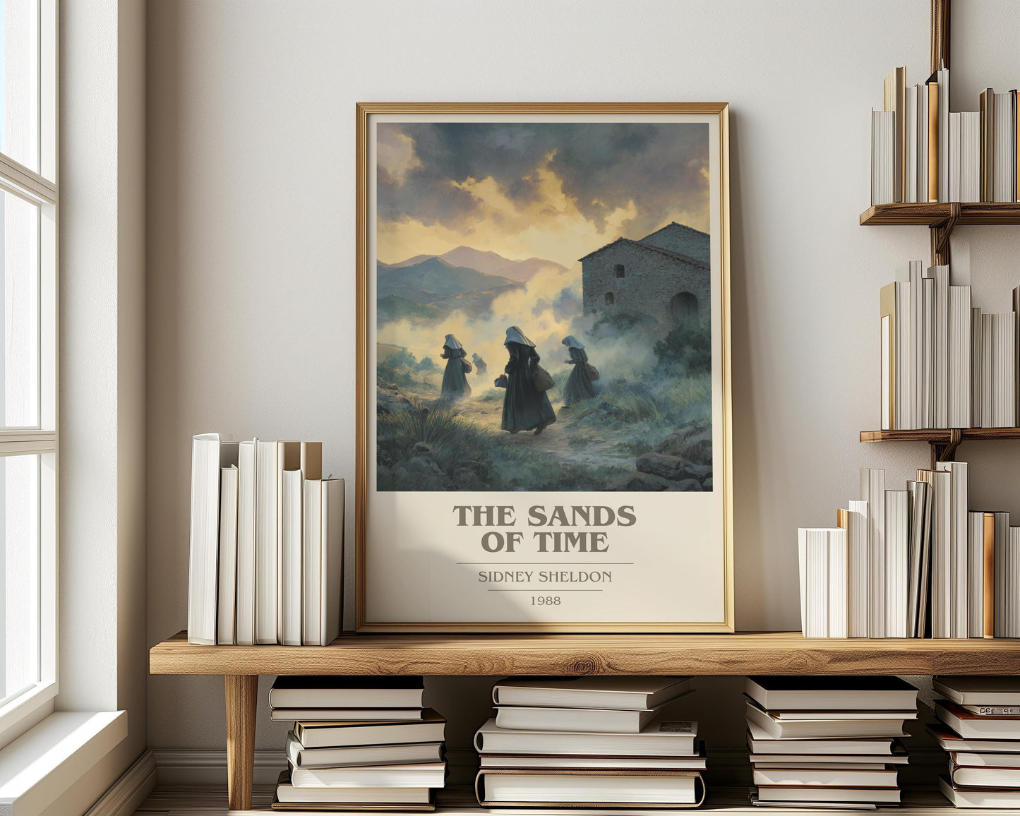 The Sands Of Time by Sidney Sheldon | Book Poster | Literary Art Gift For Book Lover | Novel Inspired Wall Art | Free Delivery