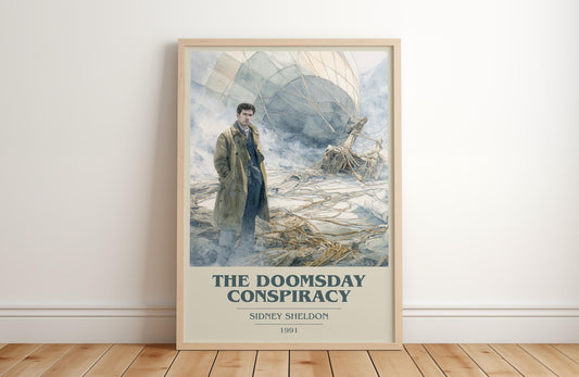 The Doomsday Conspiracy by Sidney Sheldon | Book Poster | Literary Art Gift For Book Lover | Novel Inspired Wall Art | Free Delivery