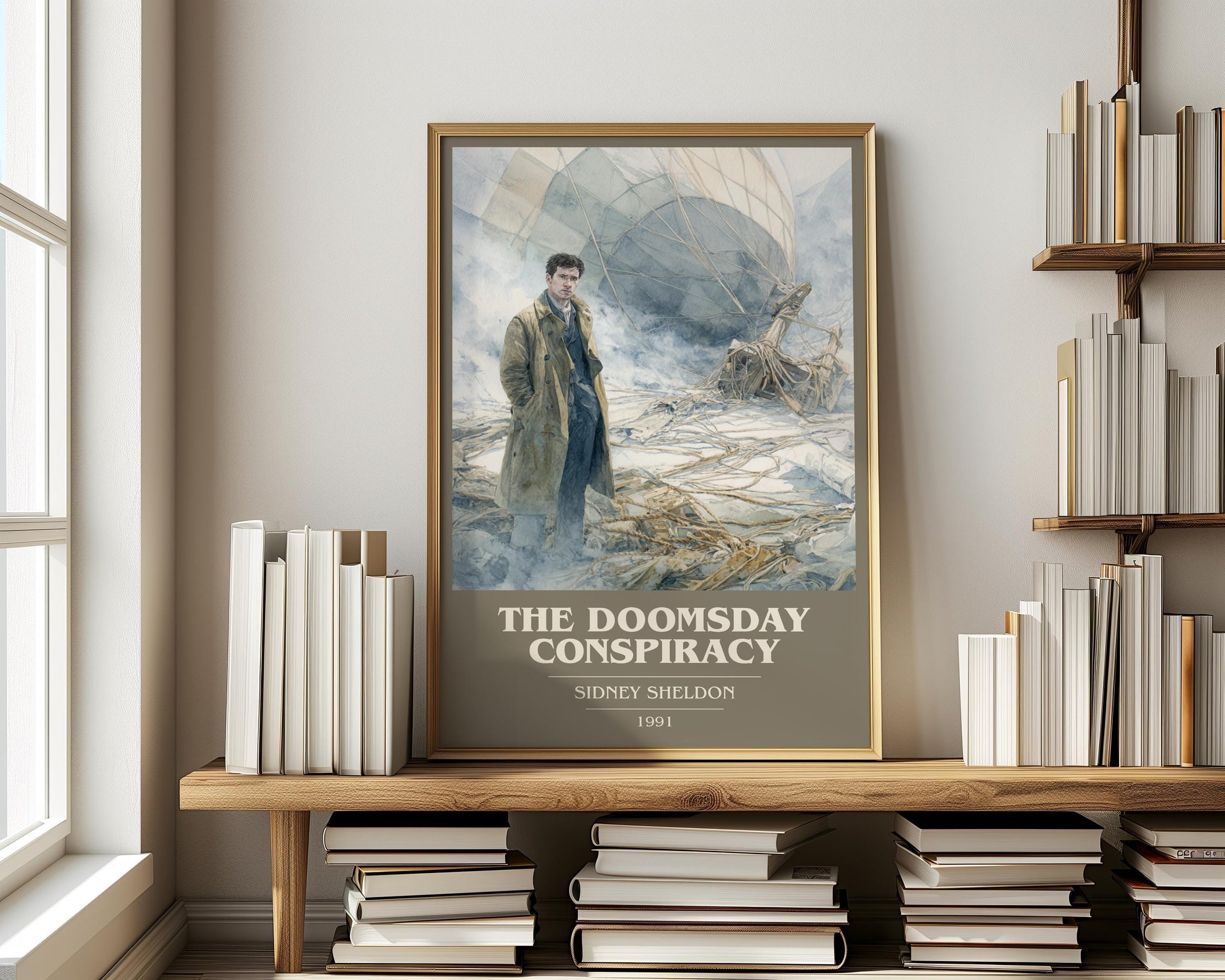 The Doomsday Conspiracy by Sidney Sheldon | Book Poster | Literary Art Gift For Book Lover | Novel Inspired Wall Art | Free Delivery
